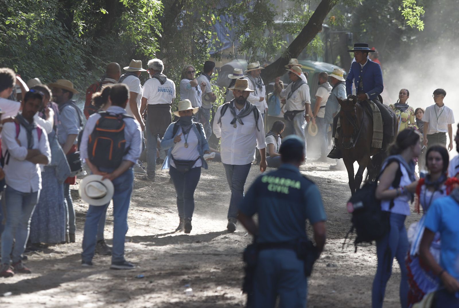 Imágenes de la Hermandad de Huelva a su paso por El Charco