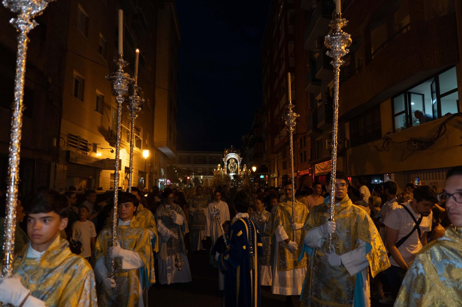 Imágenes del traslado de Nuestra Señora de la Cinta a la Parroquia Mayor de San Pedro
