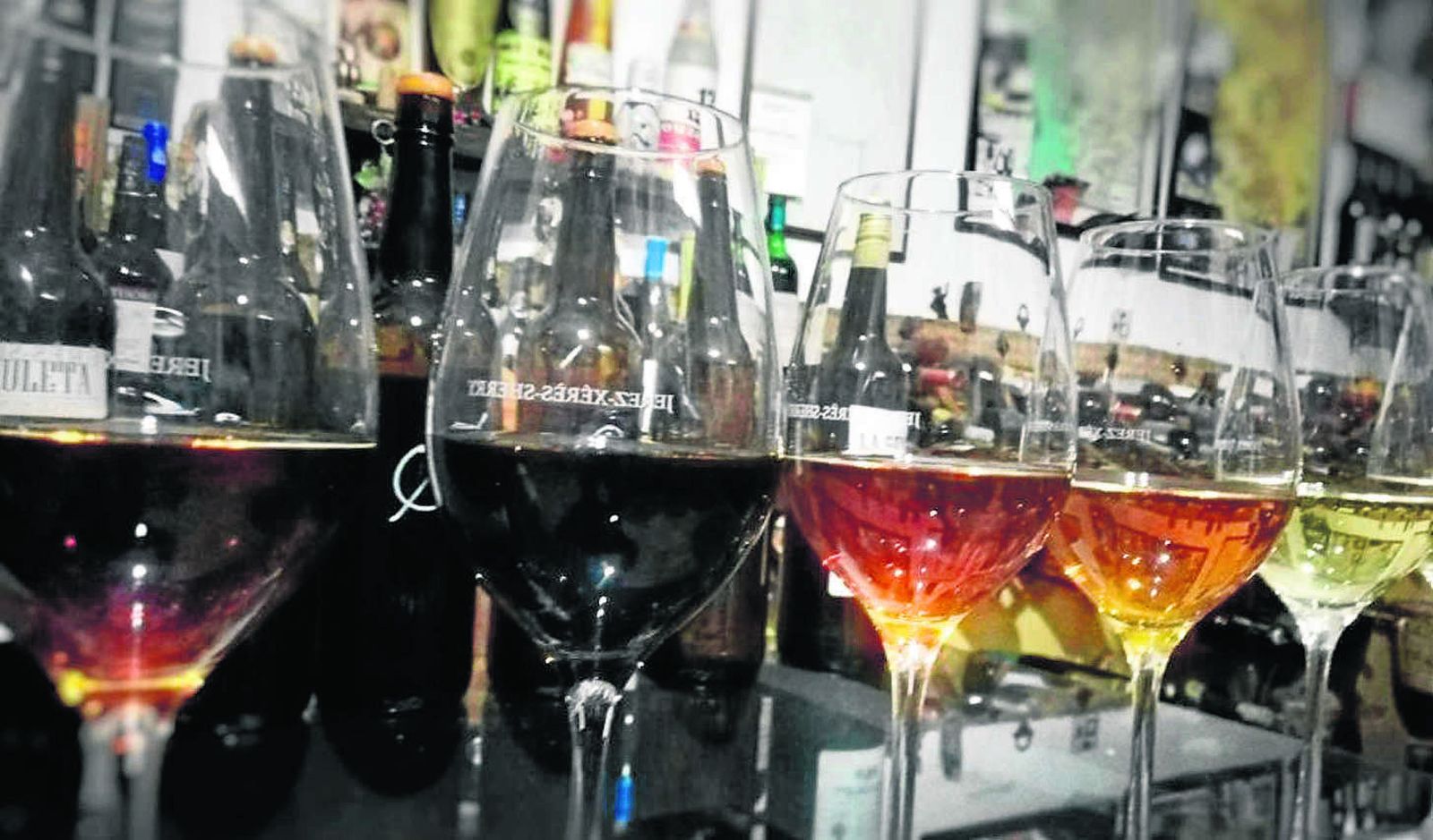 La gama cromática de los jereces.