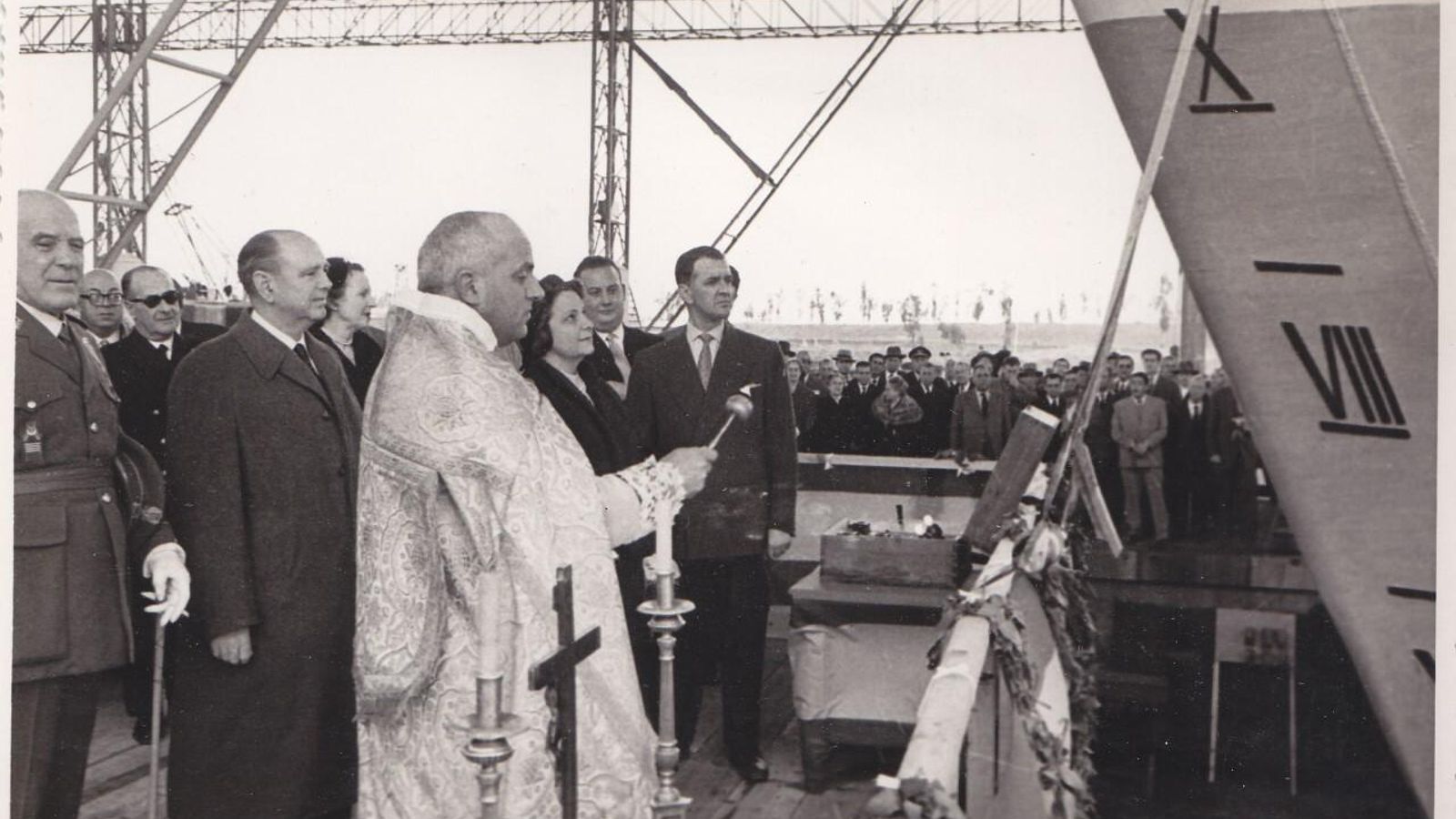 Botadura del 'Astene Tercero' en 1955.