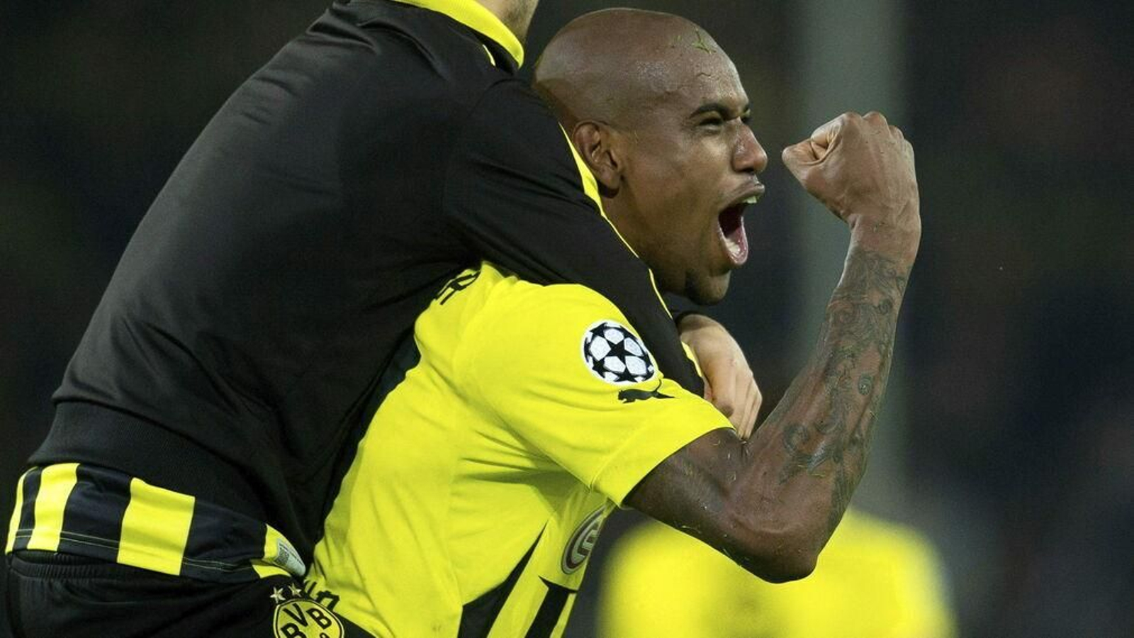 Las imágenes del Borussia Dortmund-Málaga, que cumple siete años.