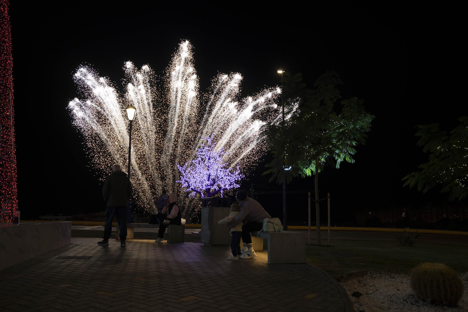 El encendido del alumbrado navideño del Hospital Universitario Torrecárdenas, en imágenes