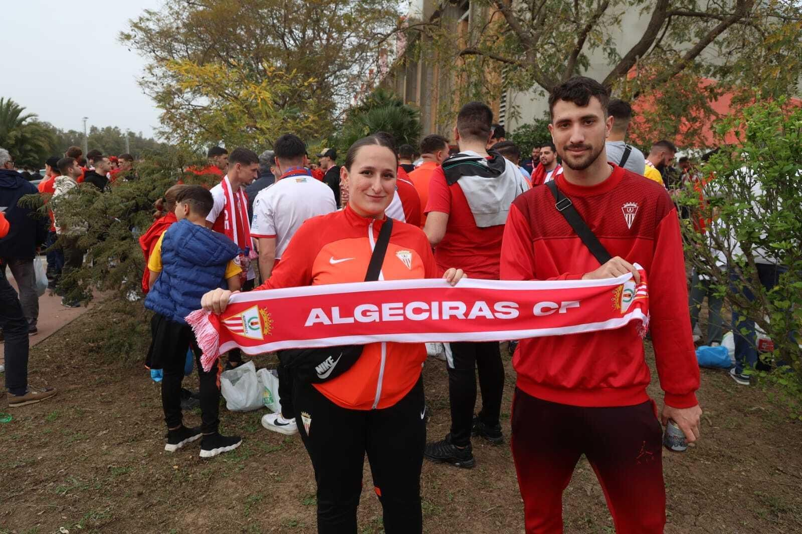 Ambiente en los aledaños del Nuevo Mirador antes del Algeciras CF-Málaga CF