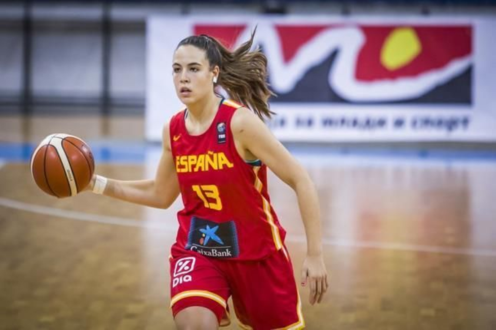 La granadina Marta Morales, en un partido con España