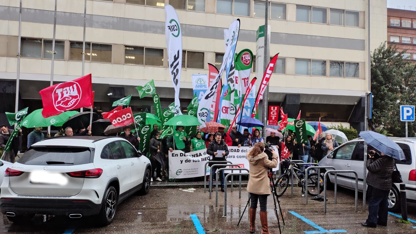 Un momento de la concentración celebrada este miércoles.