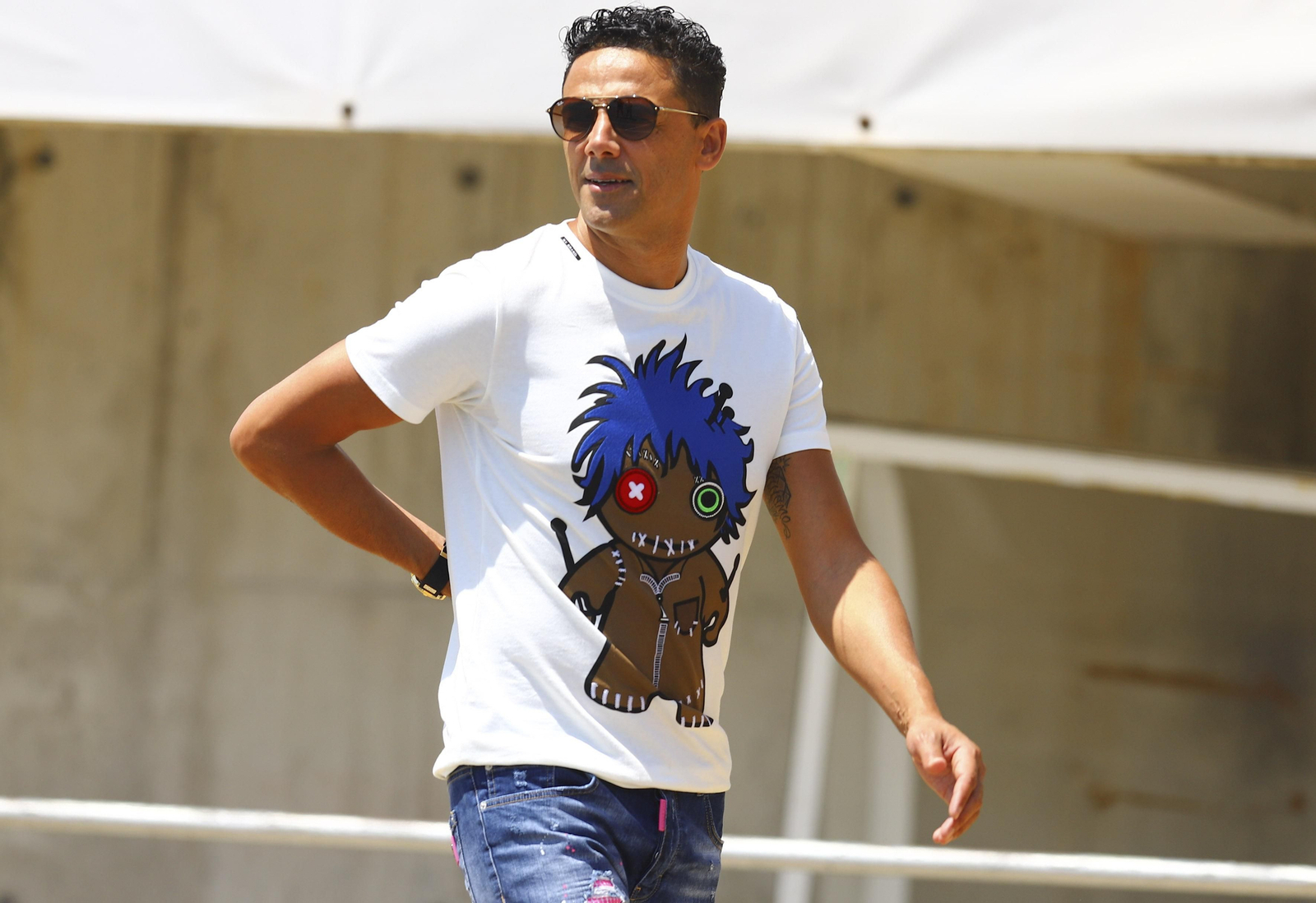 Weligton visitó el entrenamiento del Málaga CF tras la derrota ante el Deportivo.