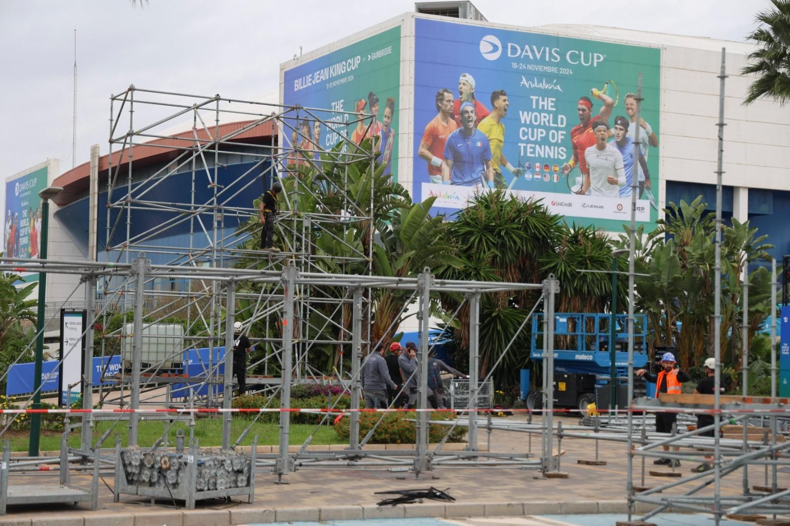 Las fotos del Carpena casi listo para la Copa Davis y la Billie Jean King Cup en Málaga