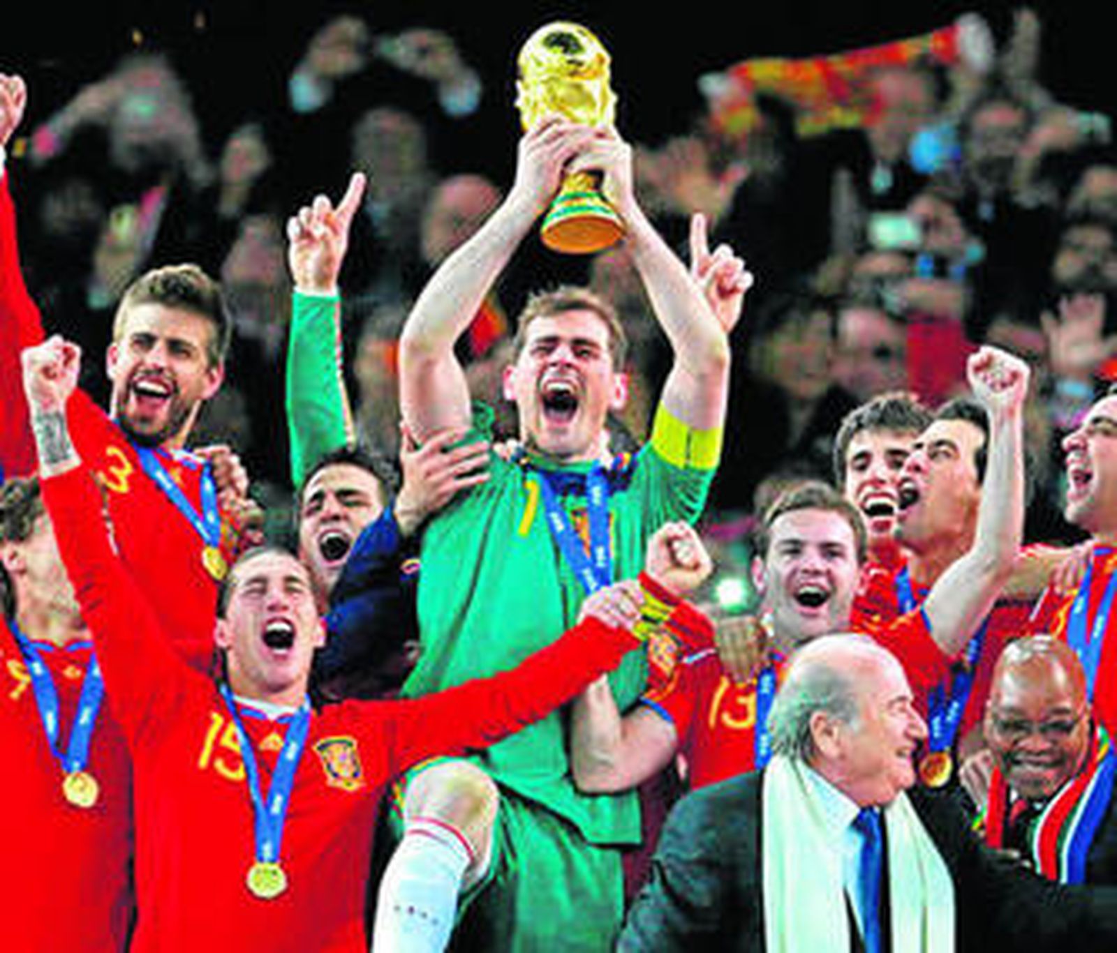 La selección española en el Mundial de 2010.