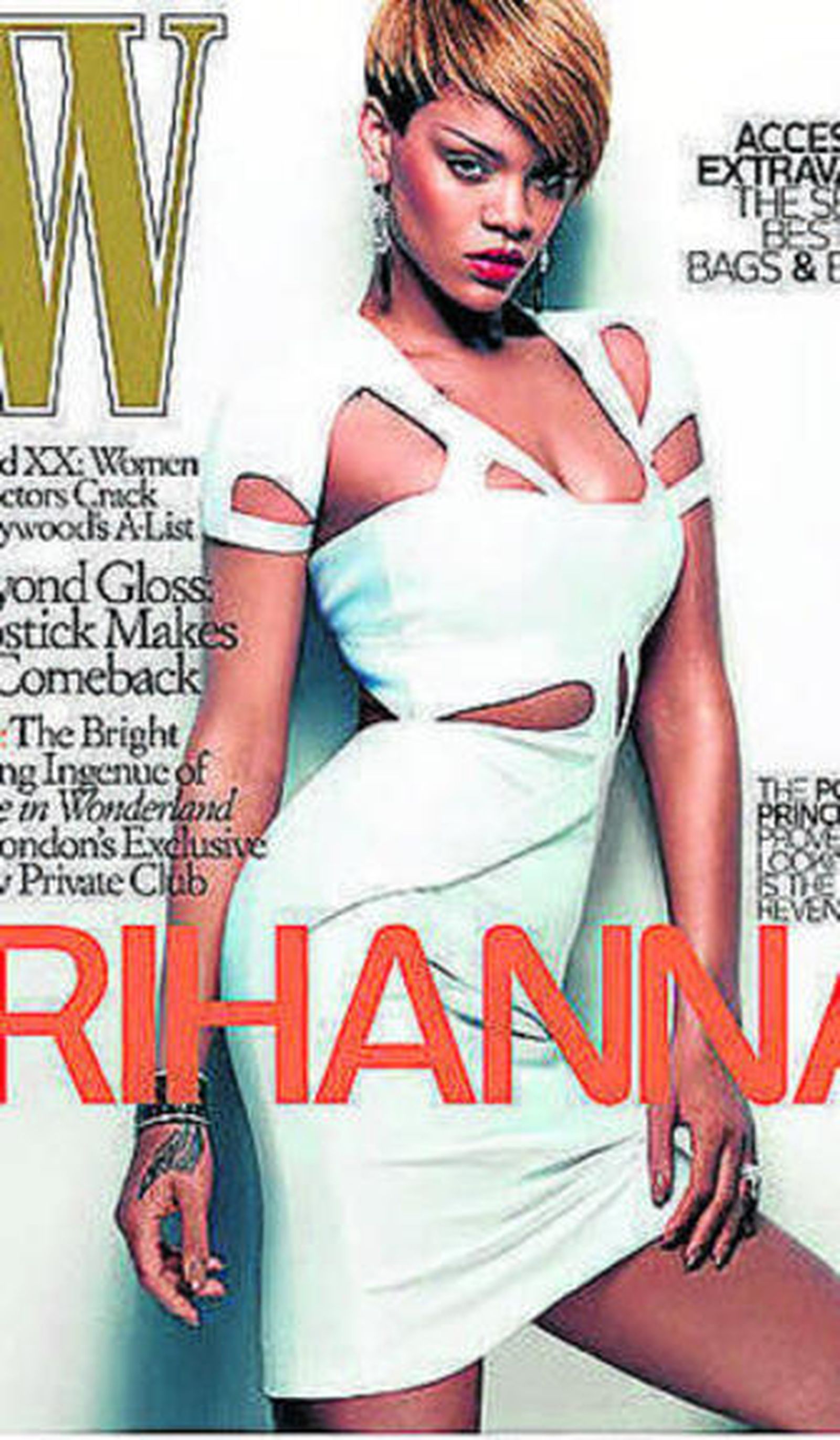 Rihanna se apunta a la moda del 'topless' para 'W Magazine'