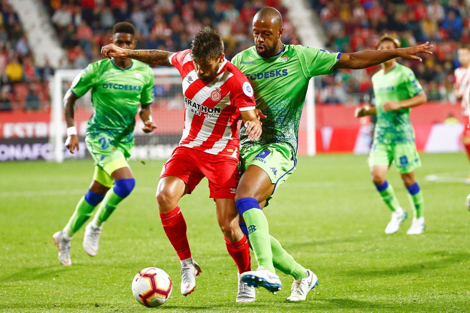 Un lance del Girona-Betis de la primera vuelta de Liga.