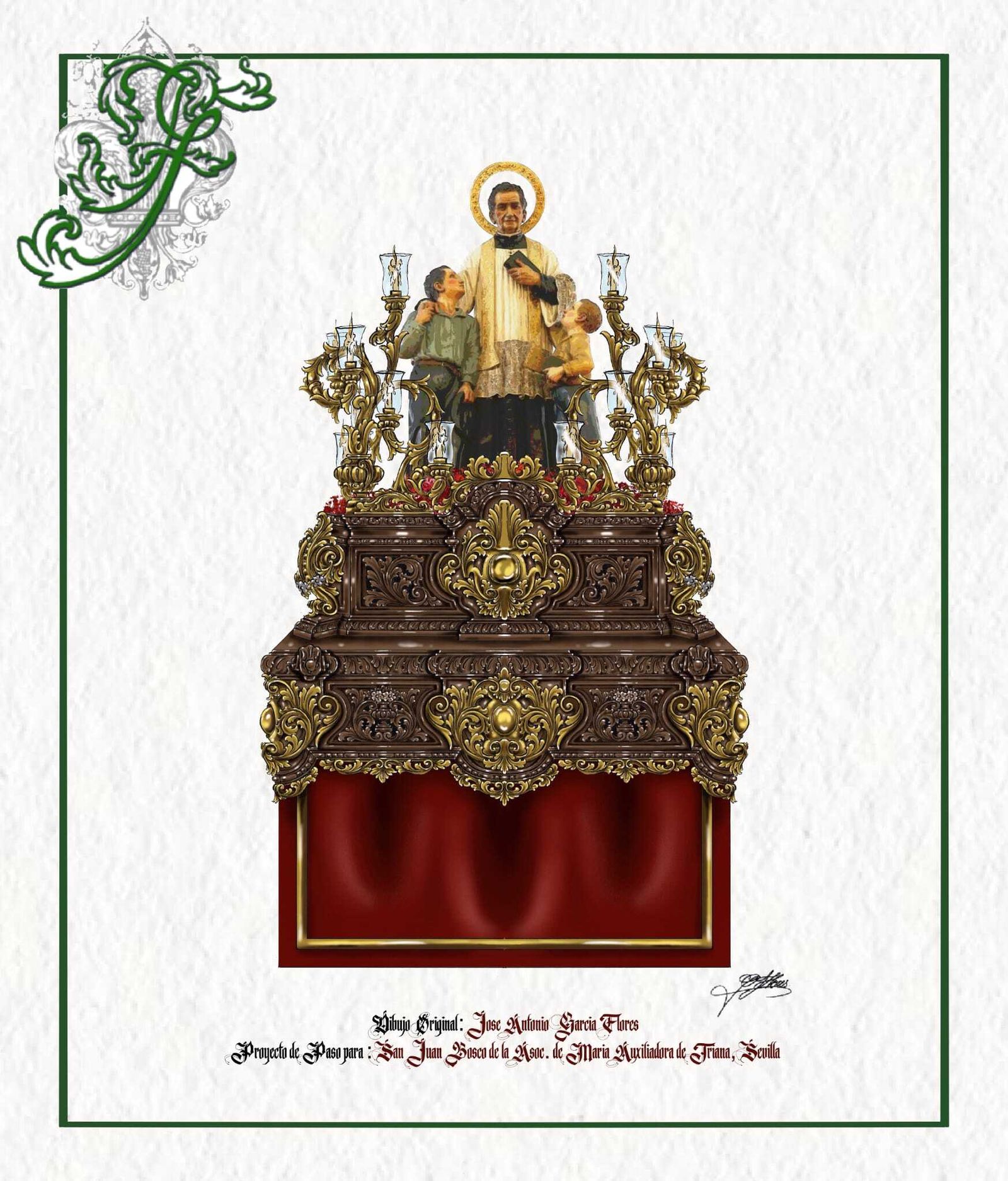 Diseño del nuevo paso para San Juan Bosco