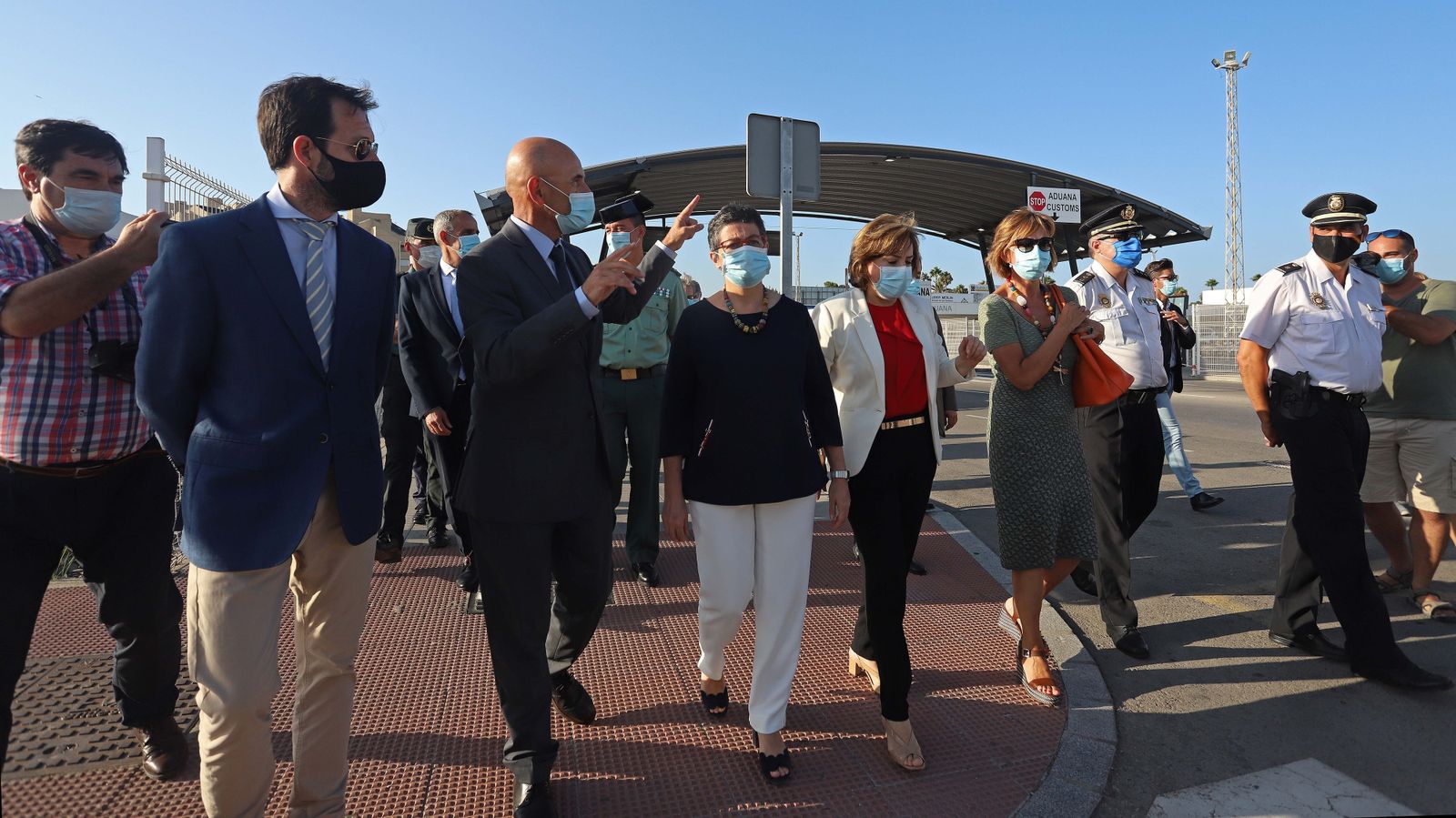 Visita de Arancha González Laya a La Línea y la Verja de Gibraltar