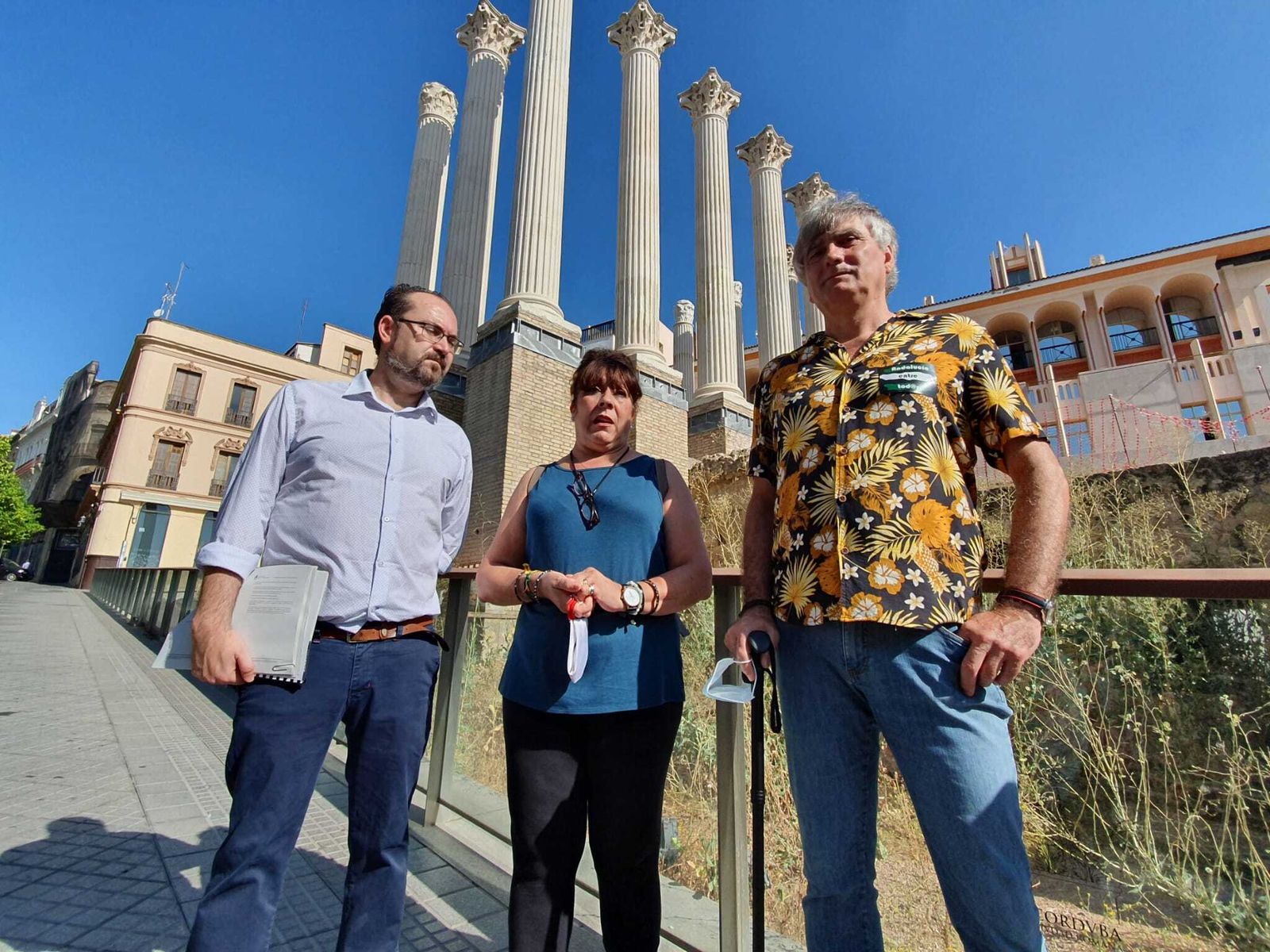 Juan Alcántara, Lourdes Martínez y Manuel Ortega.