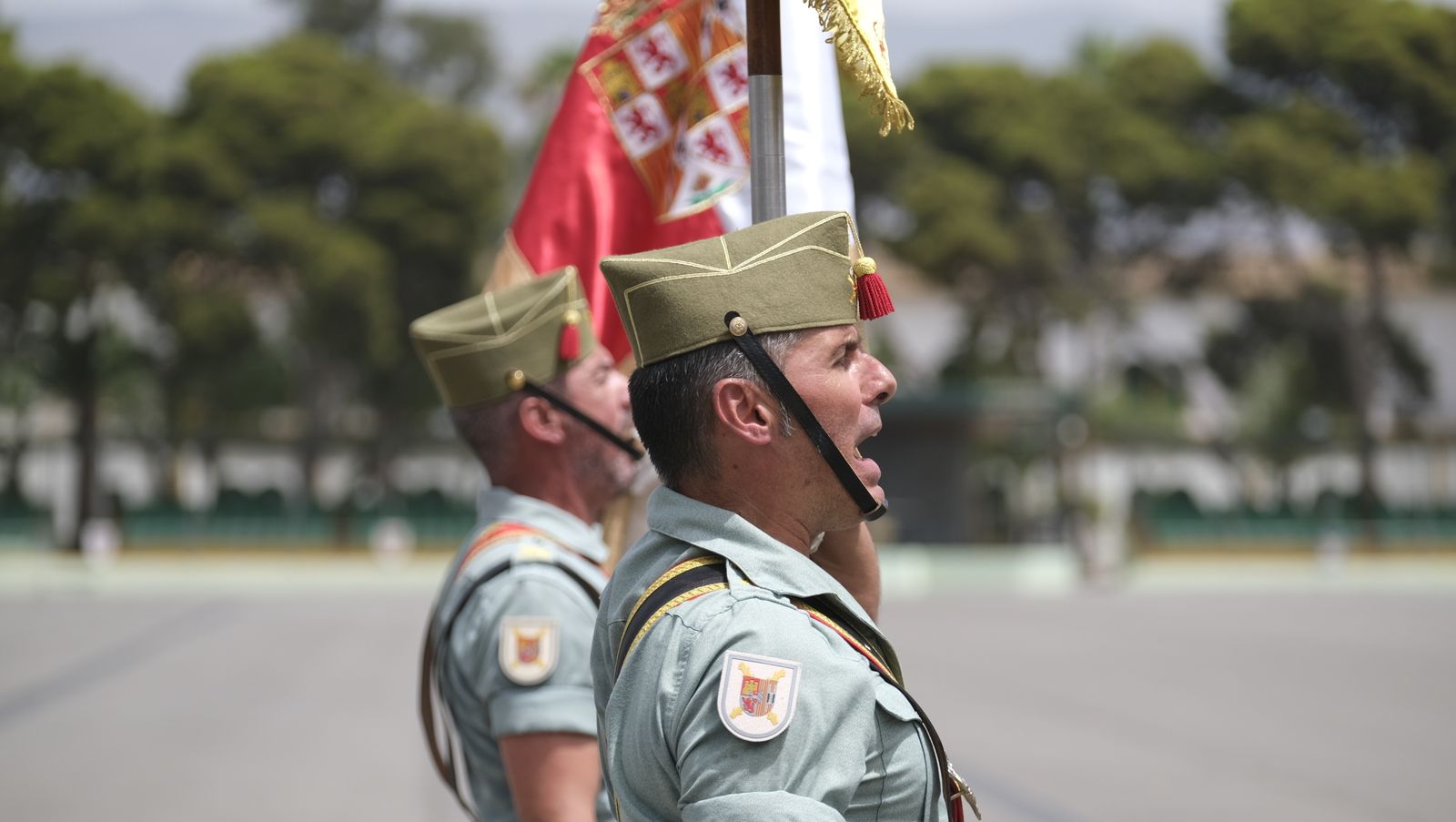 Visita de la Ministra de Defensa Margarita Robles a La Legión Española, en Viator