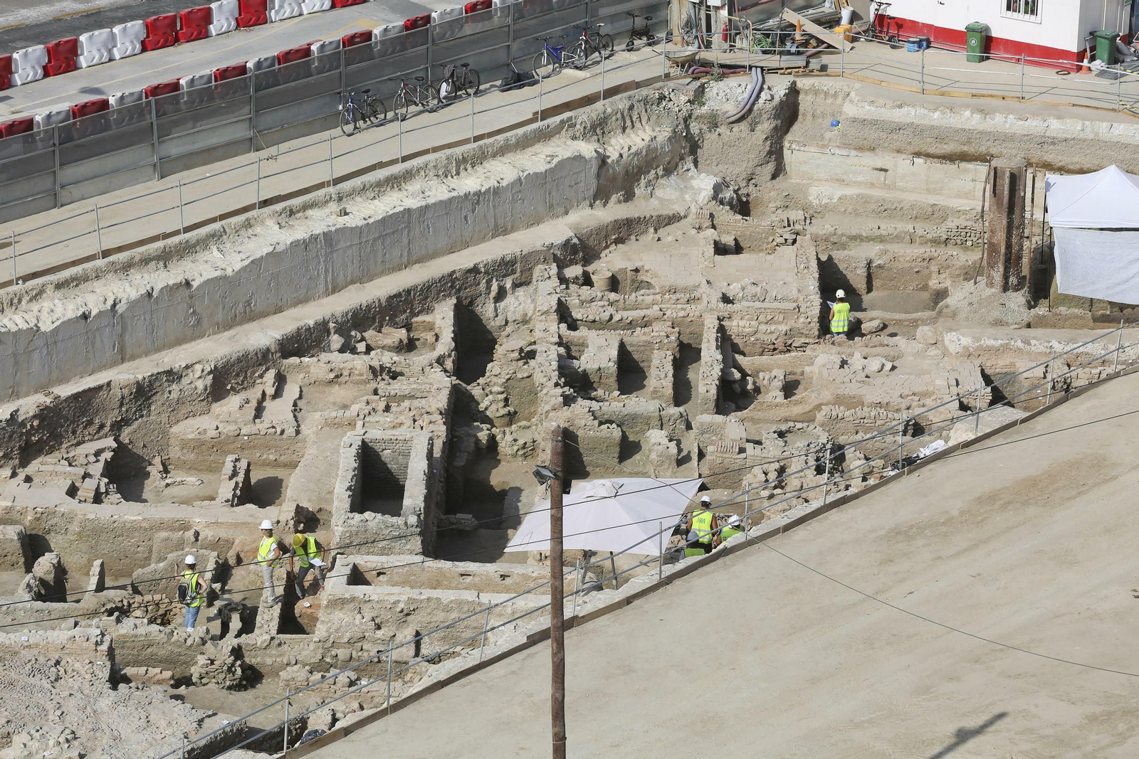 Las fotos de los restos arqueológicos en la obra del Metro de Málaga