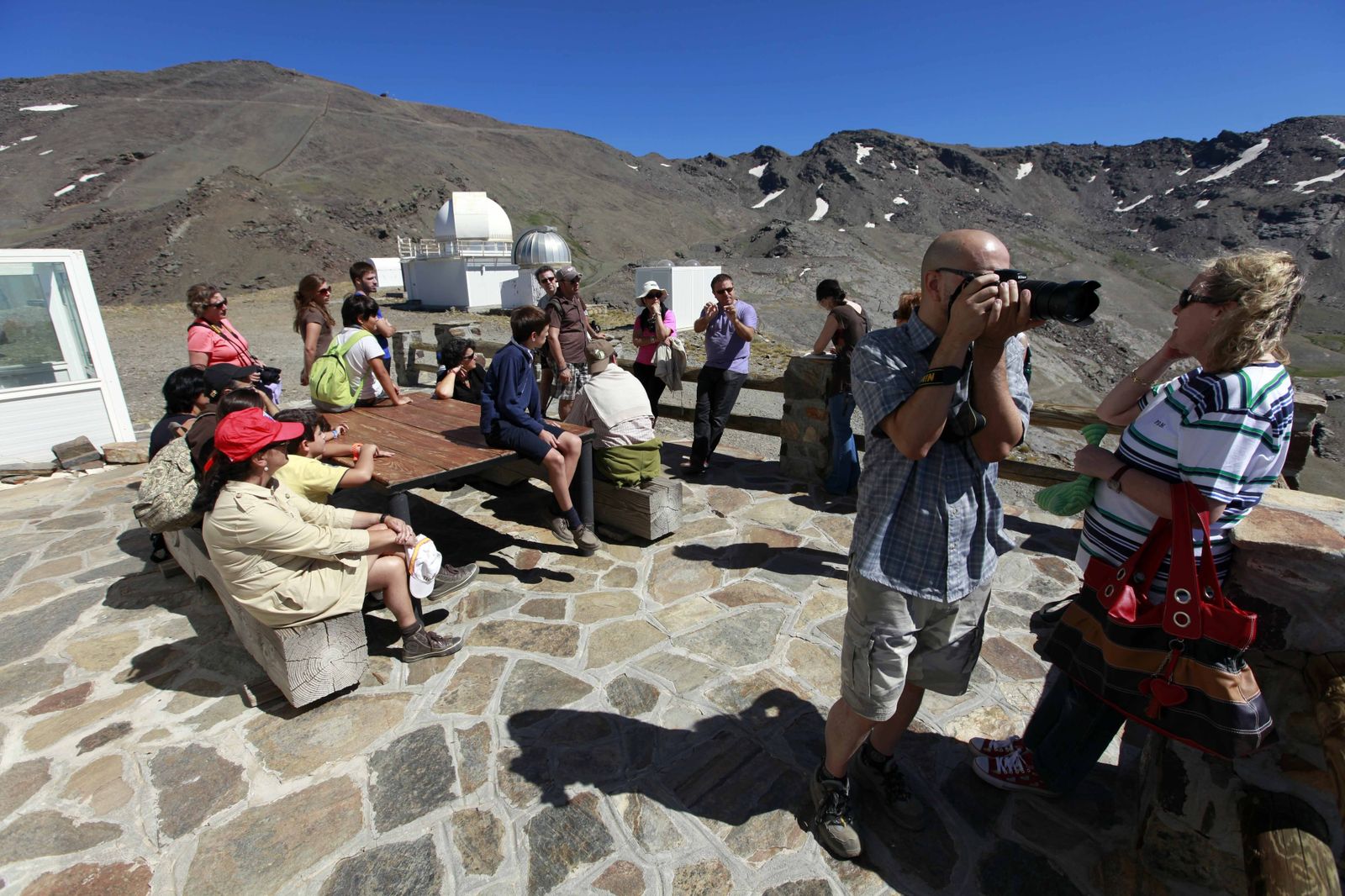 Visitantes en el Observatorio de Sierra Nevada.