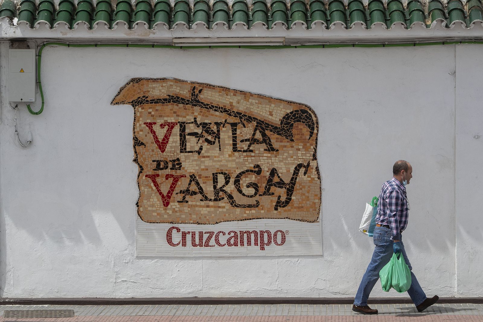 Azulejo en la legendaria Venta Vargas, en San Fernando