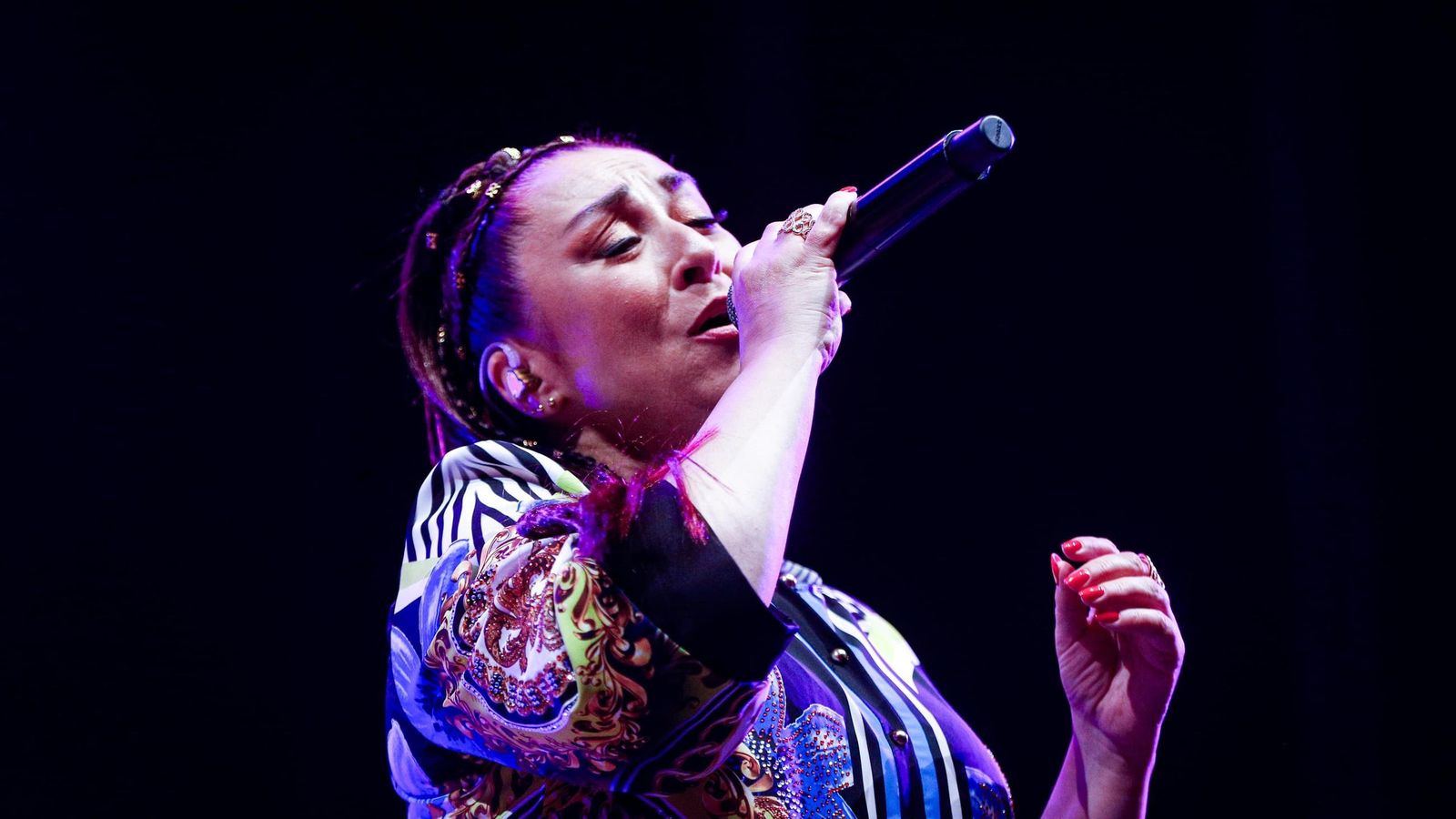 Ángeles, de Camela, en Concert Music Festival durante su actuación