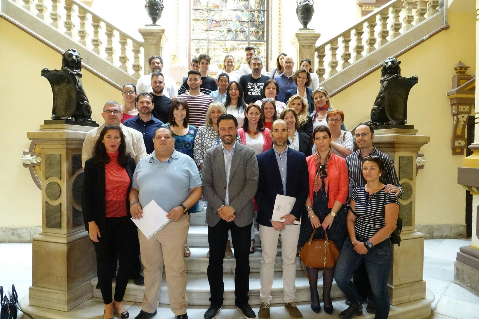 Presentación de la acción formativa Desarrollo JavaScript, ayer, en el Ayuntamiento de Málaga.