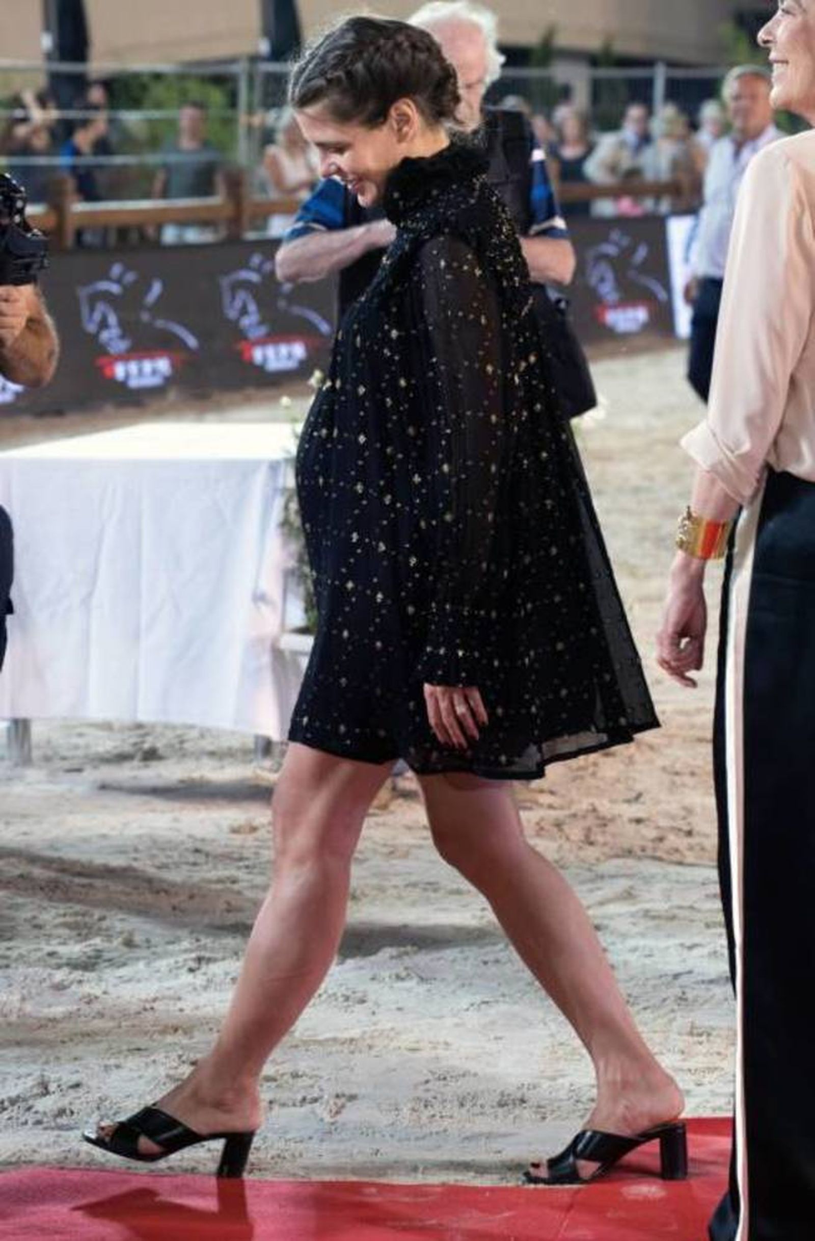 Carlota Casiraghi en avanzado estado de gestación.