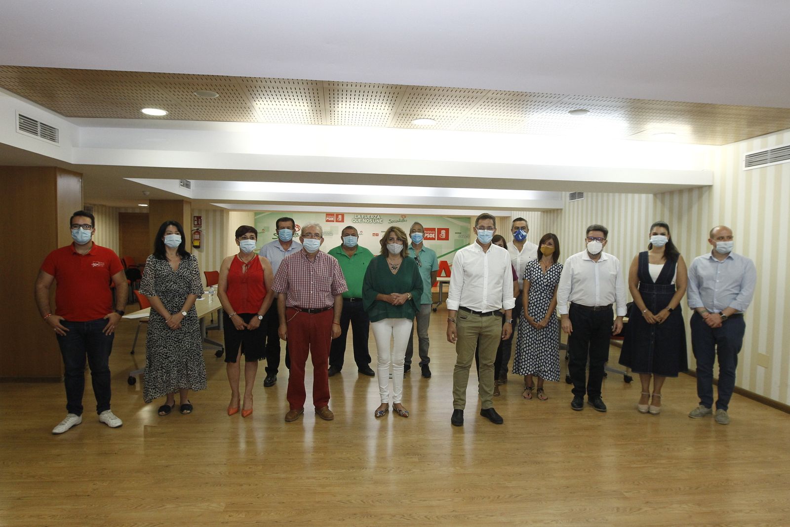 Reunión de Susana Díaz con los alcaldes socialistas del Poniente almeriense, por los rebrotes de la COVID-19