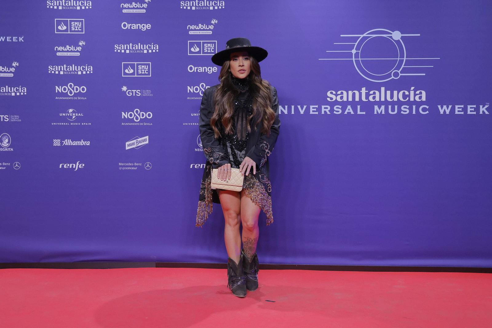 Famosos y artistas en la alfombra roja de la gala del flamenco en los 'Santalucía Universal Music Week'