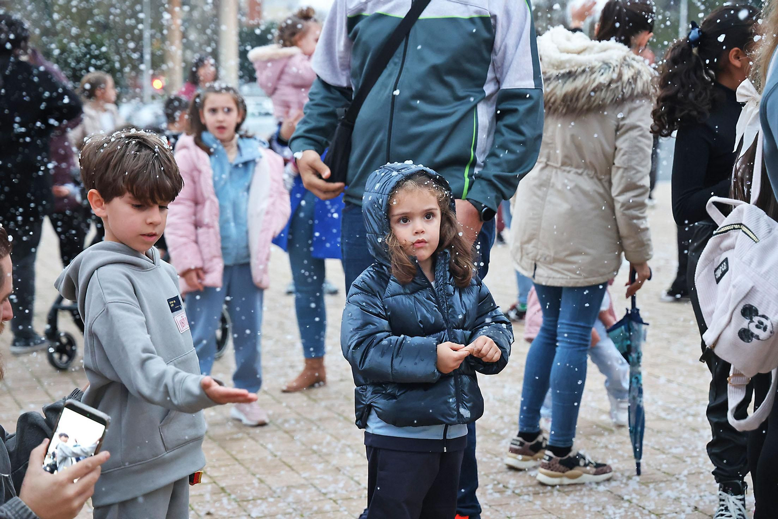 Imágenes de la nevada en el Convento de las Oblatas