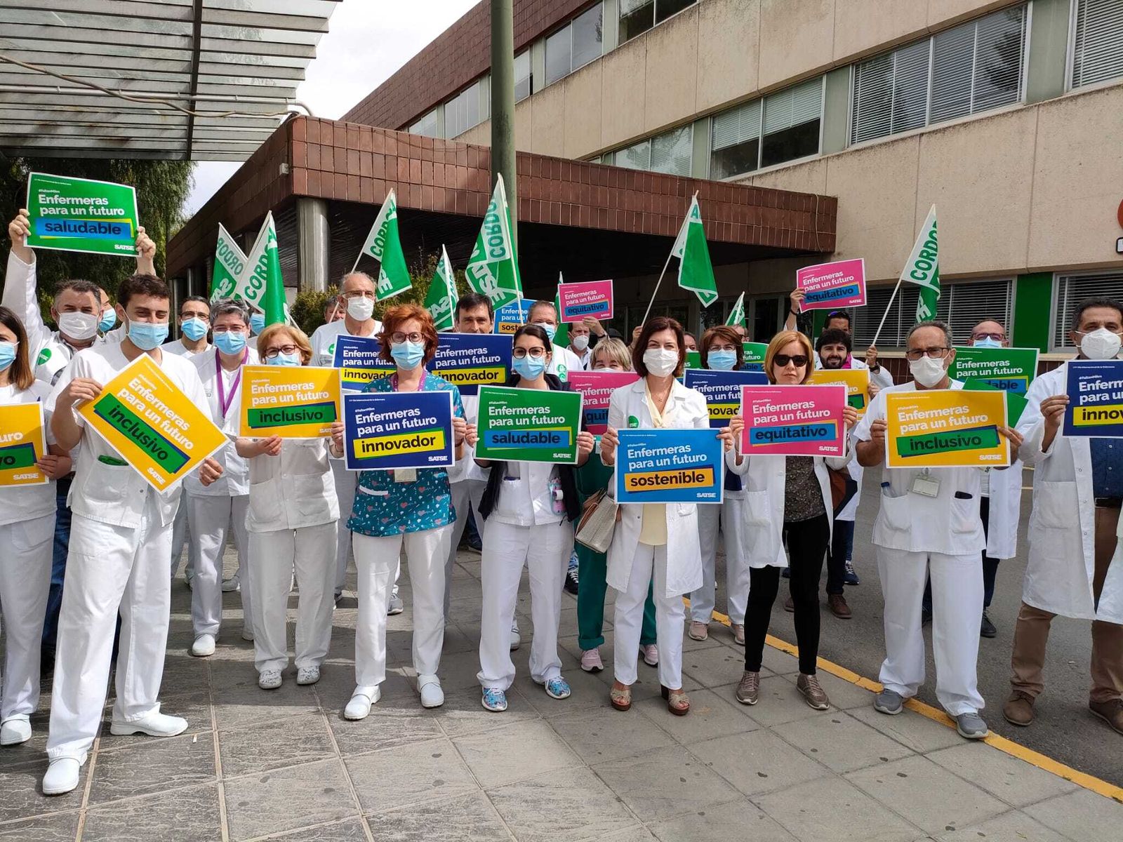 Jornada de protestas en el Día de la Enfermera en Córdoba.