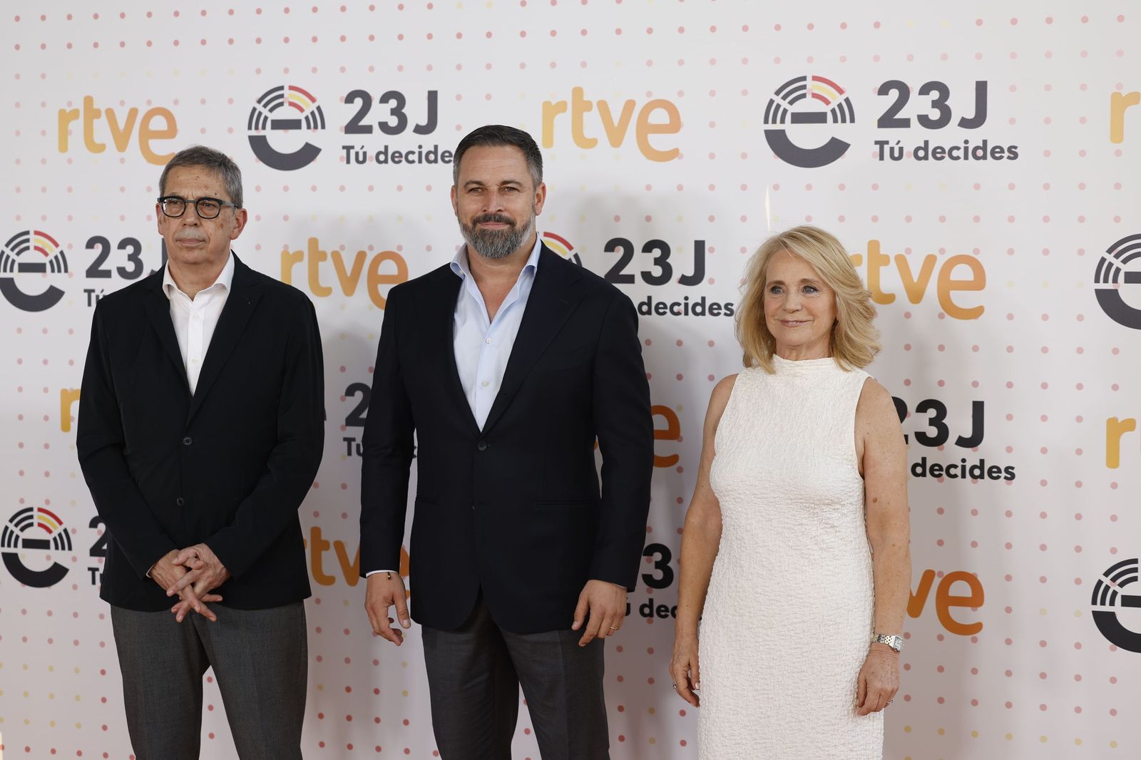Las fotos del debate de TVE con Pedro Sánchez, Yolanda Díaz y Santiago Abascal