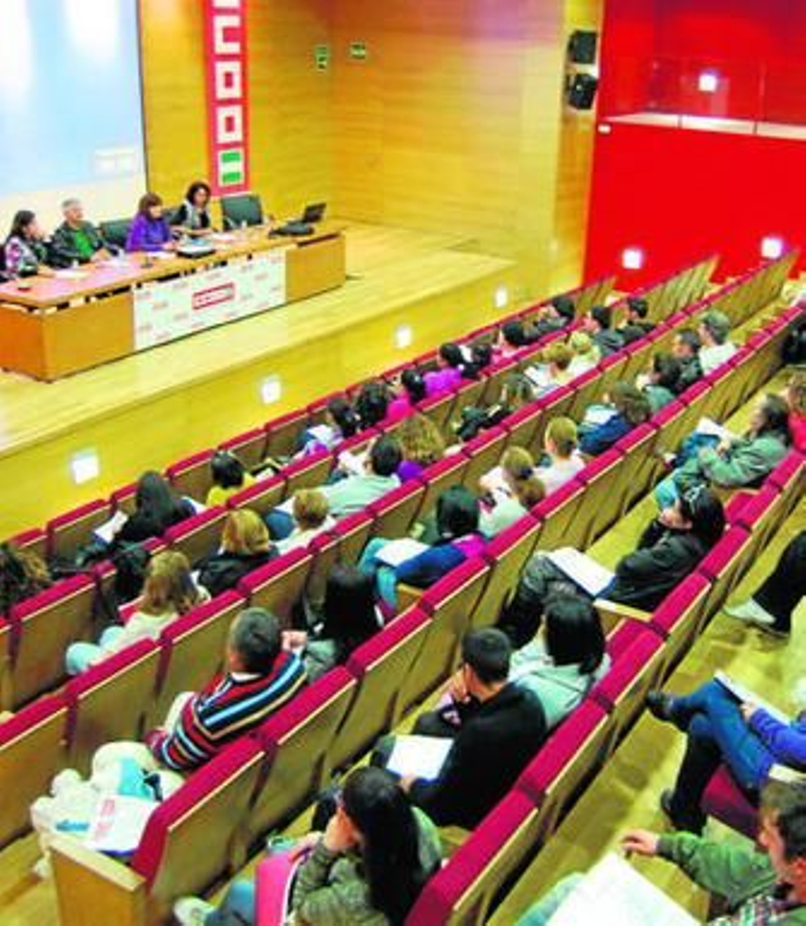 El salón de actos de CCOO se llenó para la actividad.