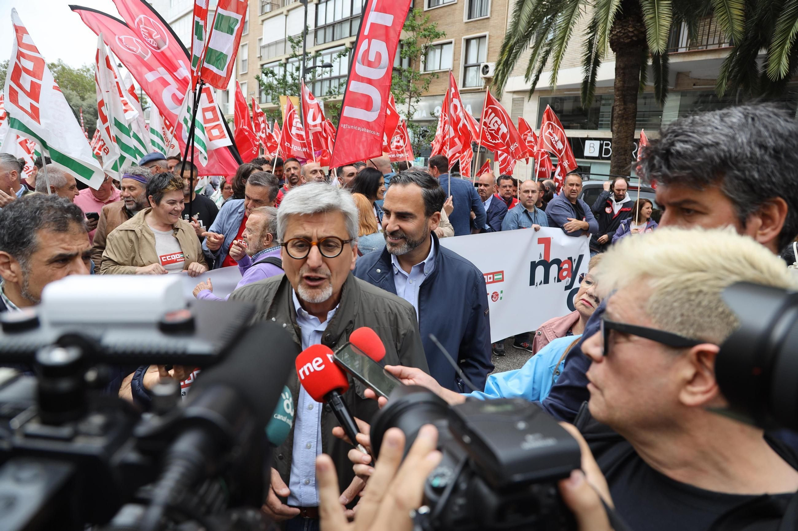 Manifestación del 1 de mayo en Málaga, en imágenes