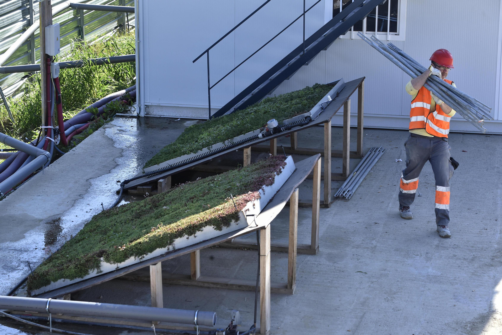 Estado actual de las obras del centro comercial Lagoh de Palmas Altas. Febrero de 2019