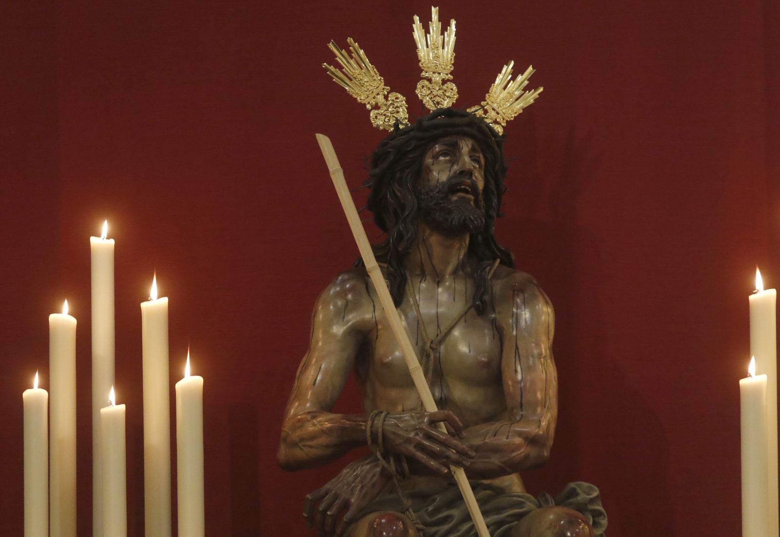 Primer plano del Señor de la Coronación de Espinas.
