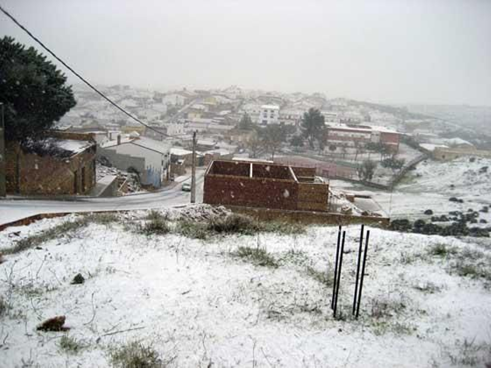 Panorámica de Aznalcóllar nevada.

Foto: Francisco Mateos