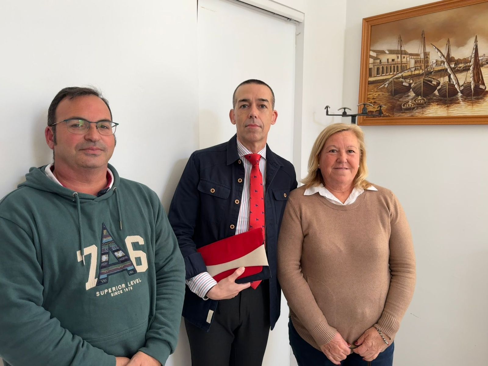 Calleja, con los representantes de Doña Blanca.