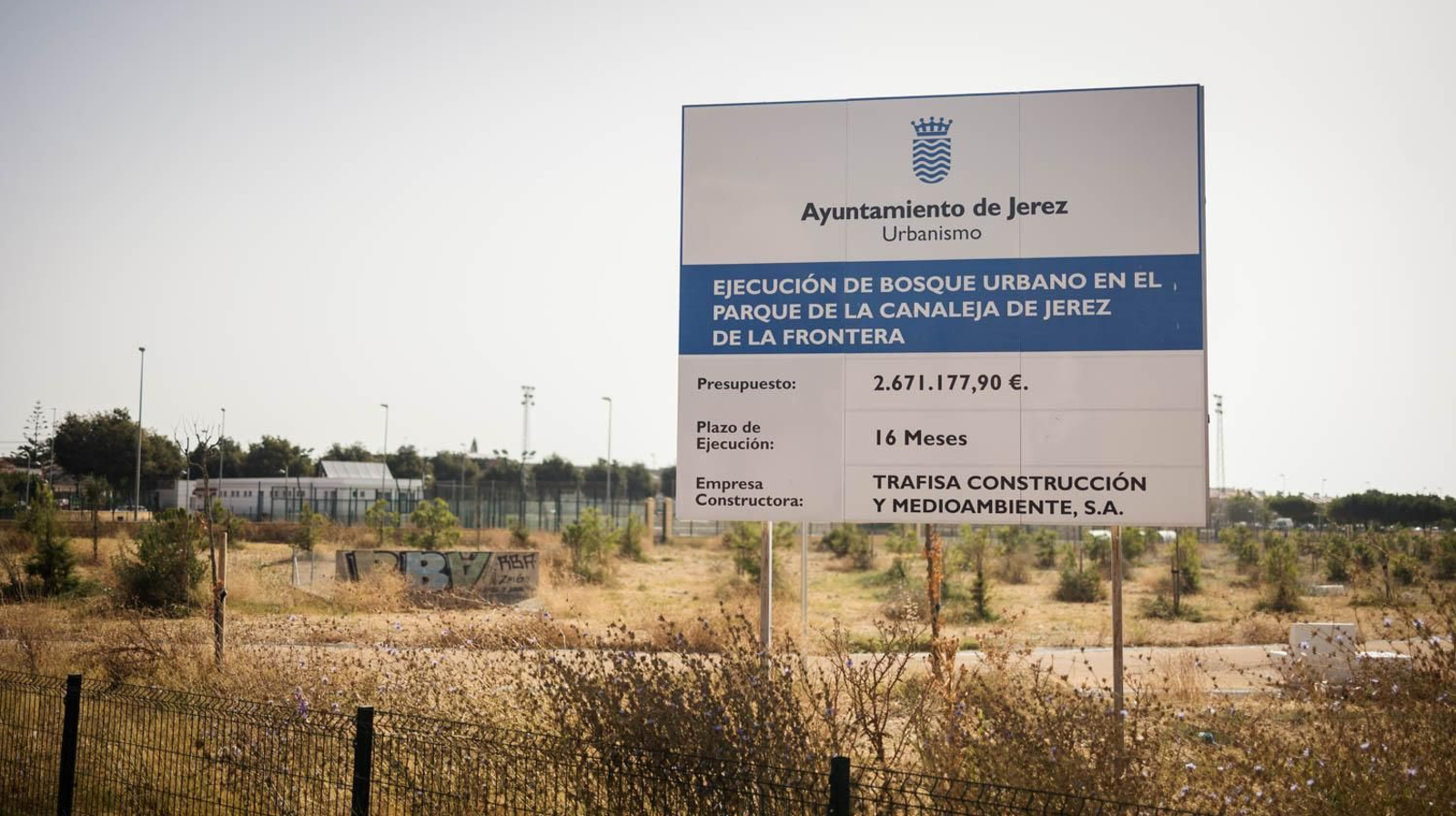 Así está el bosque urbano de La Canaleja en Jerez