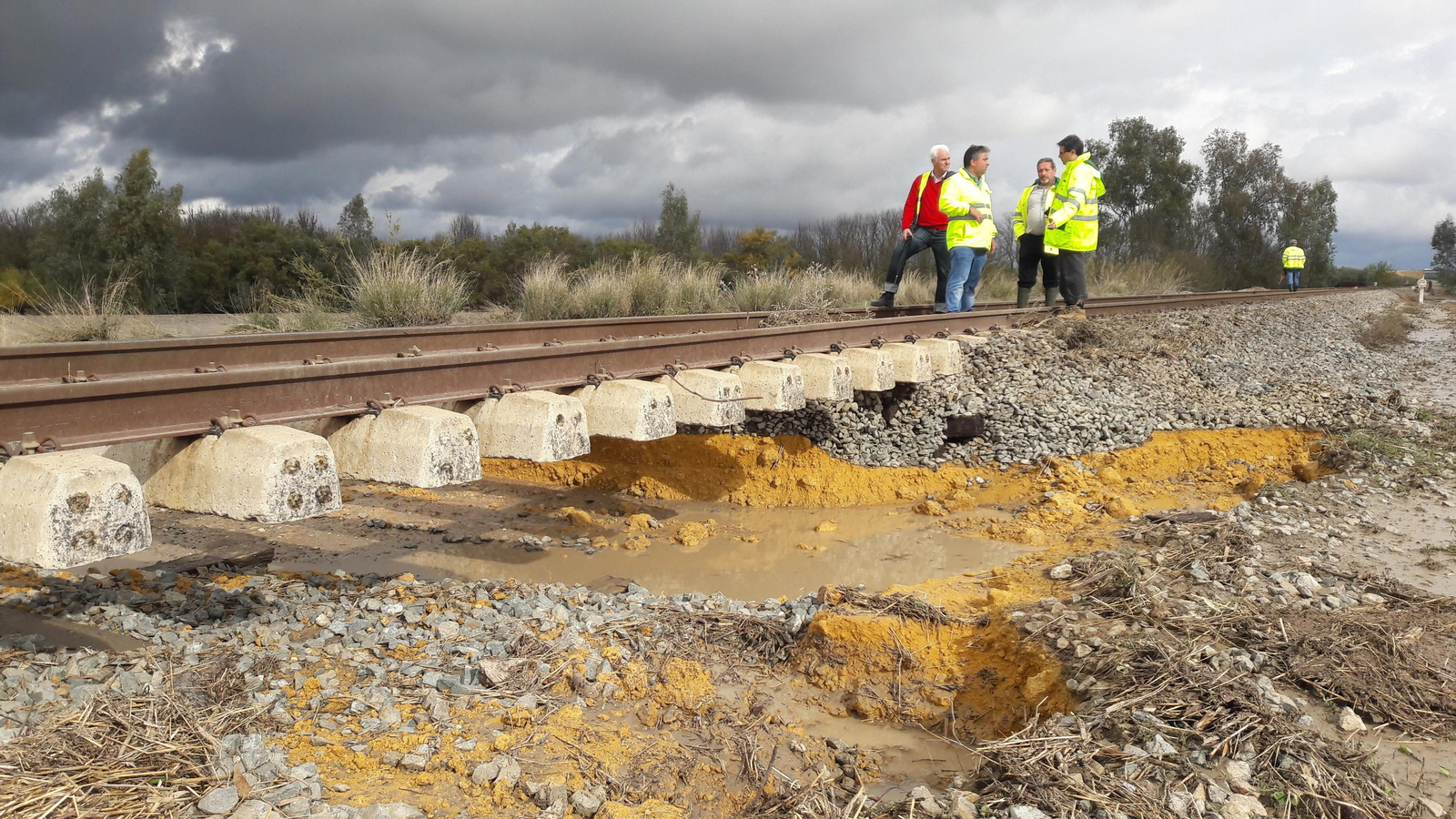 Estado en el que se encuentra la vía a su paso por Arahal