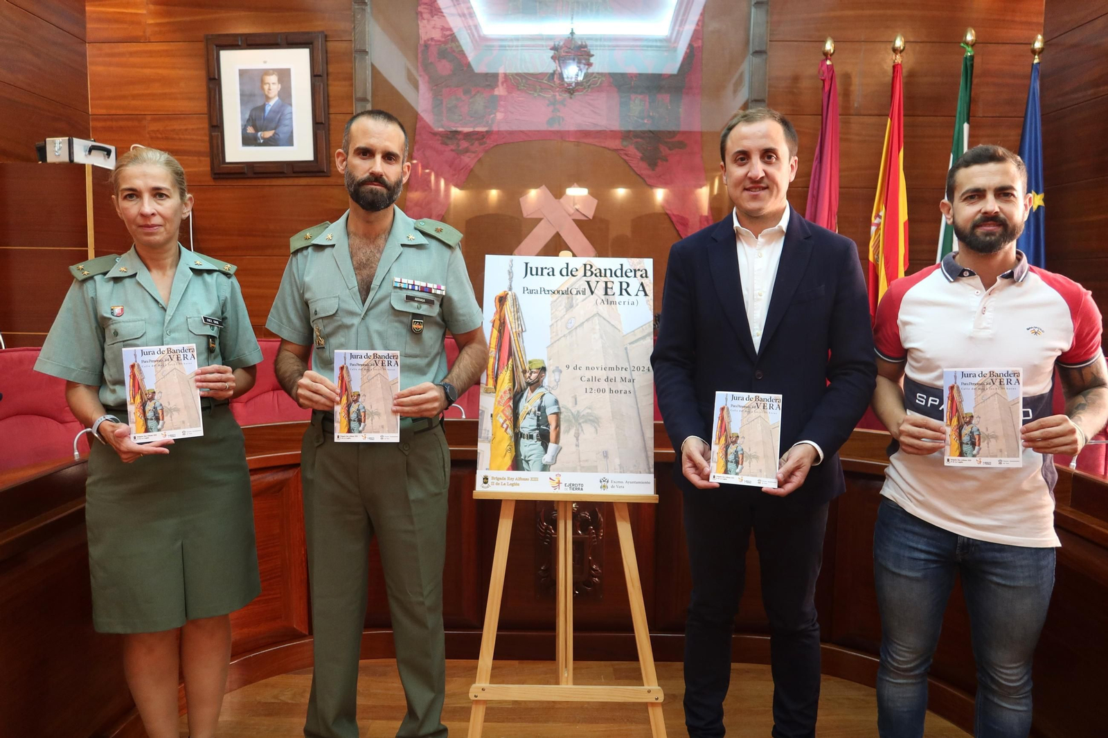 Presentación del cartel para la Jura Bandera Civil. Presentación del cartel para la Jura Bandera Civil.
