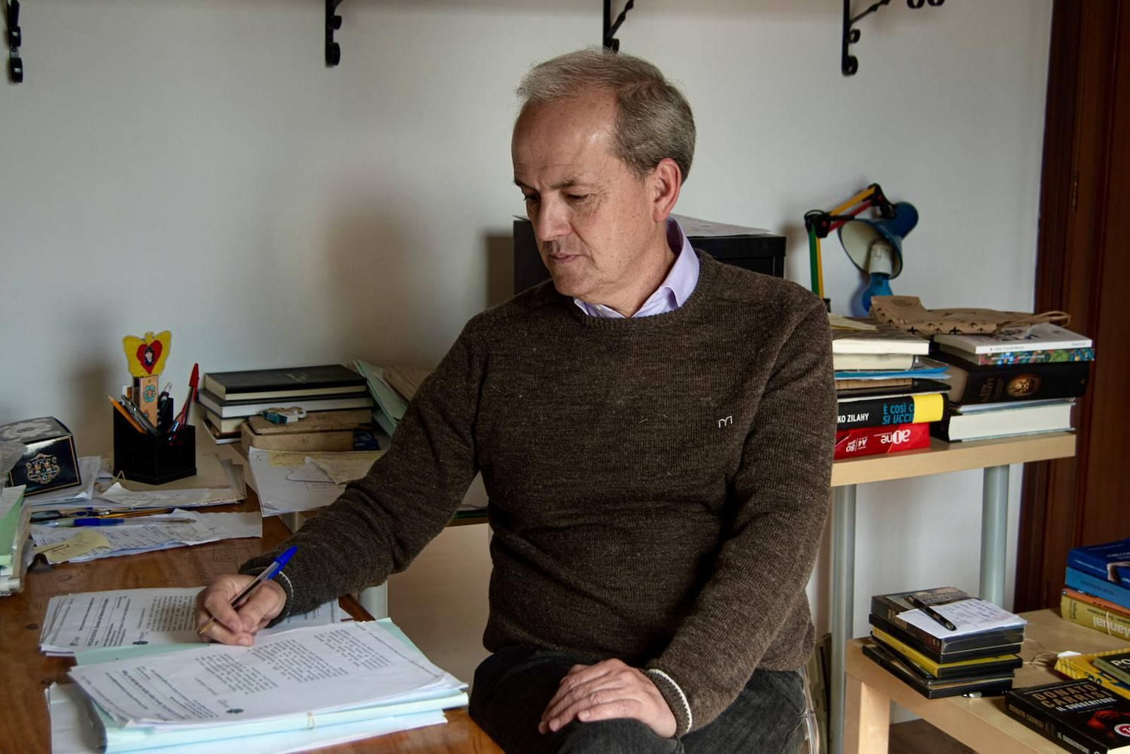 Gabriel Velamazán trabajando desde su casa