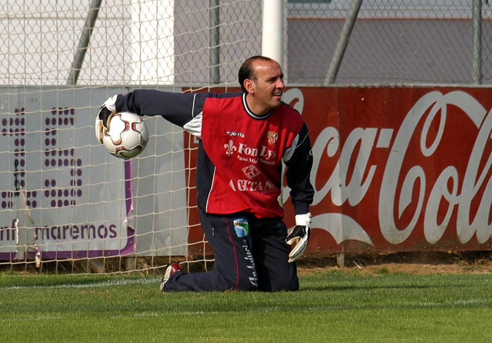 Monchi, en los últimos años de su etapa de portero.