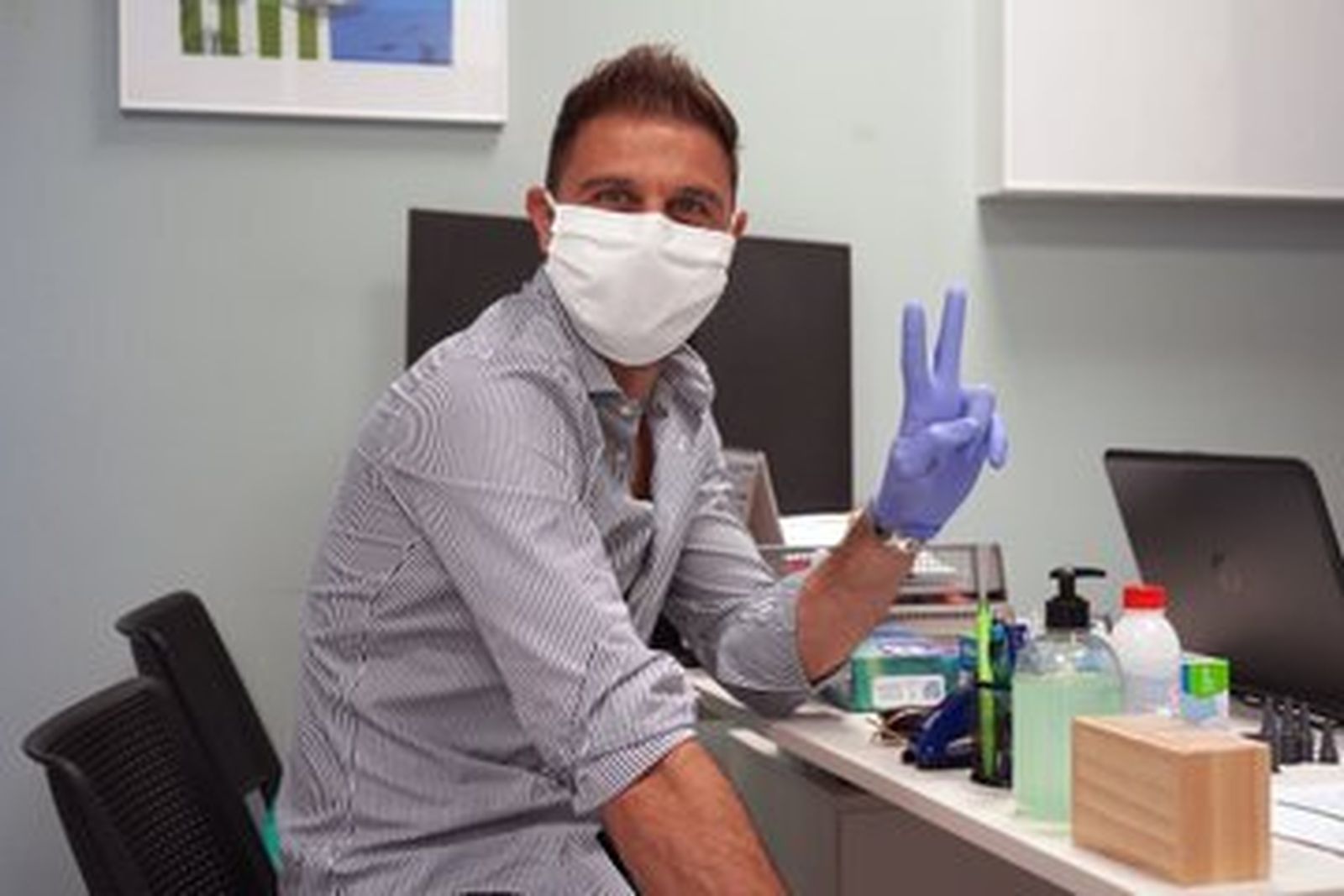 Joaquín, en las pruebas médicas.