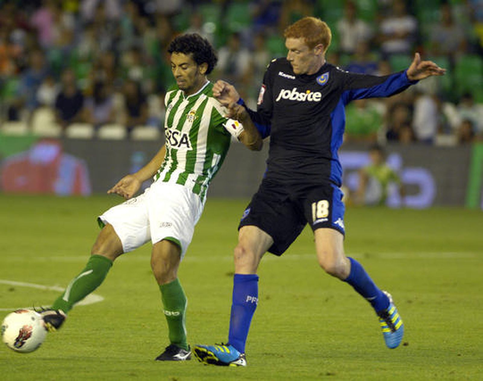 Imágenes del partido entre el Real Betis y el Portsmouth inglés.

Foto: Manuel Gómez