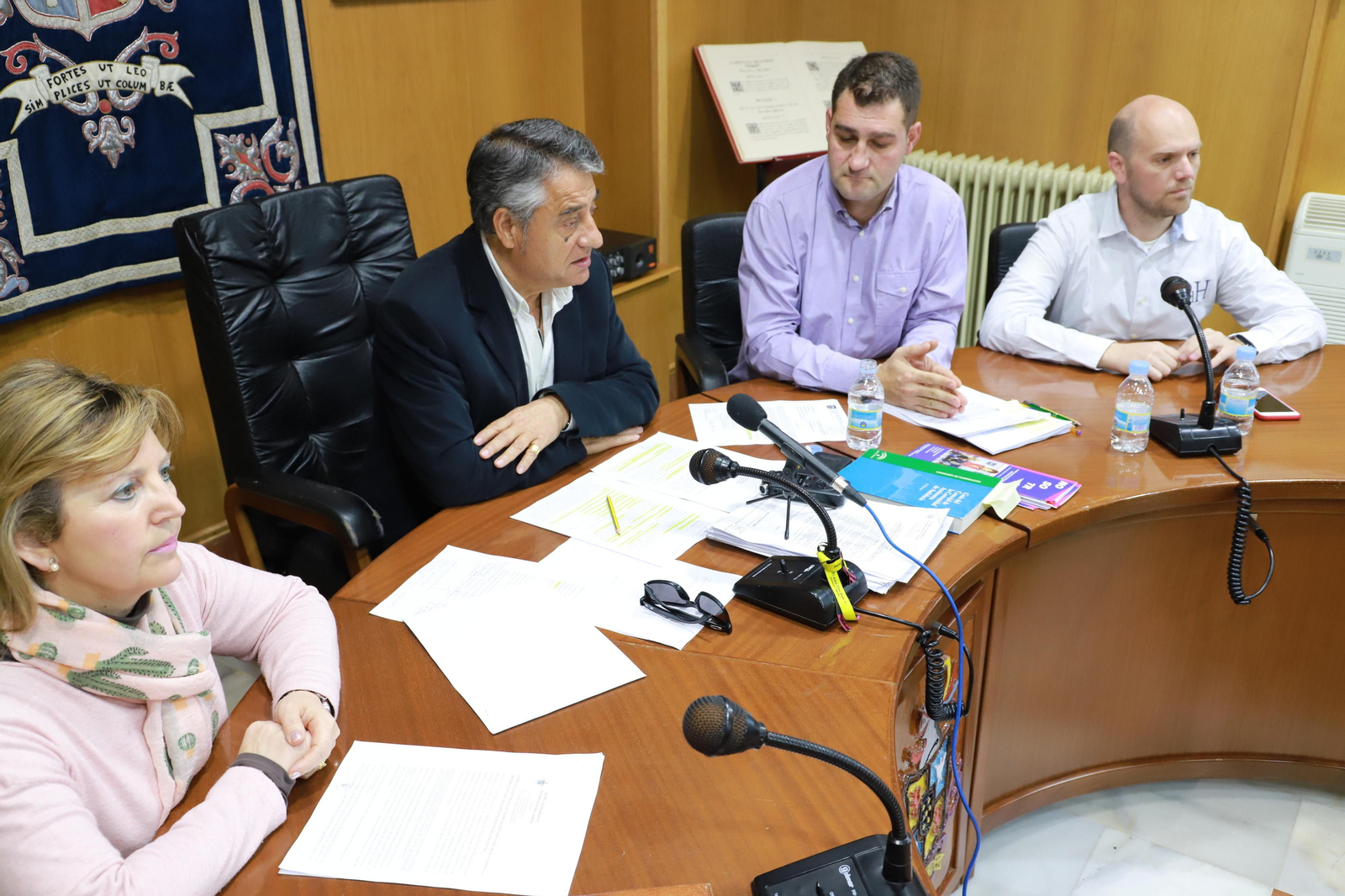 Matías González, durante la rueda de prensa en Hinojosa del Duque.
