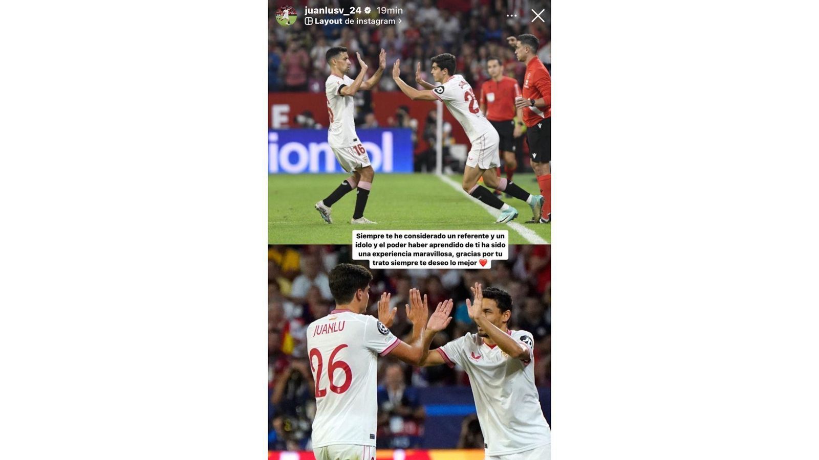 Juanlu se despide de Navas