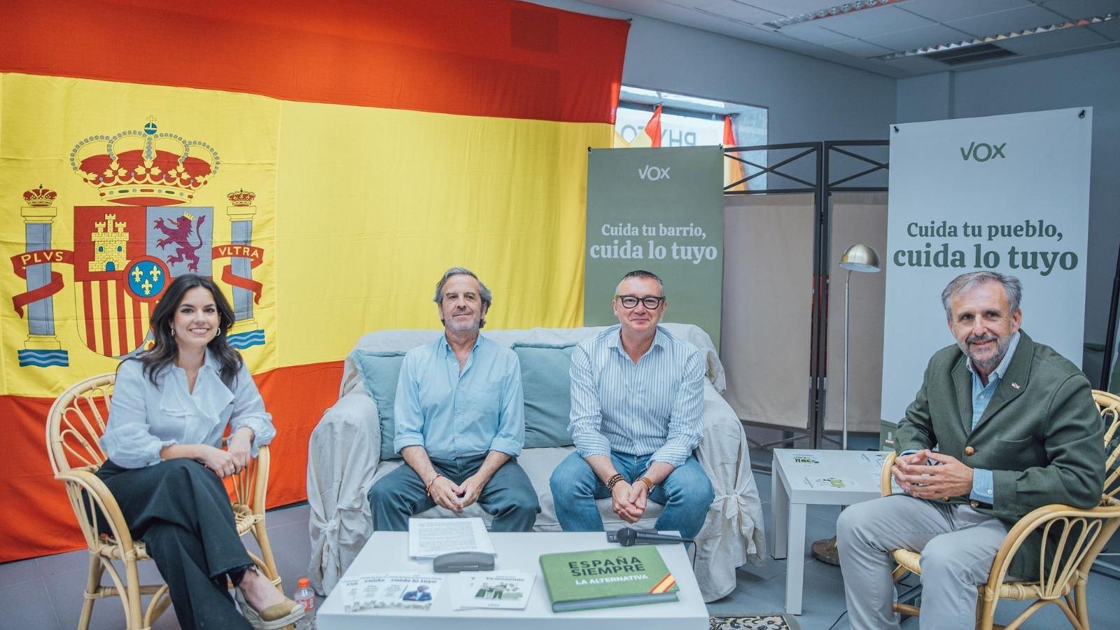 Un momento de la presentación de la campaña en la sede de Vox.