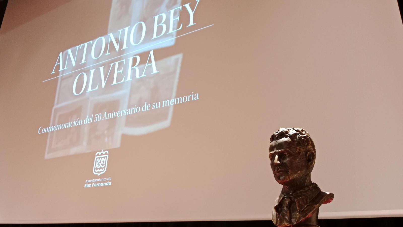 El busto de Antonio Bey Olvera que se colocará en San Fernando