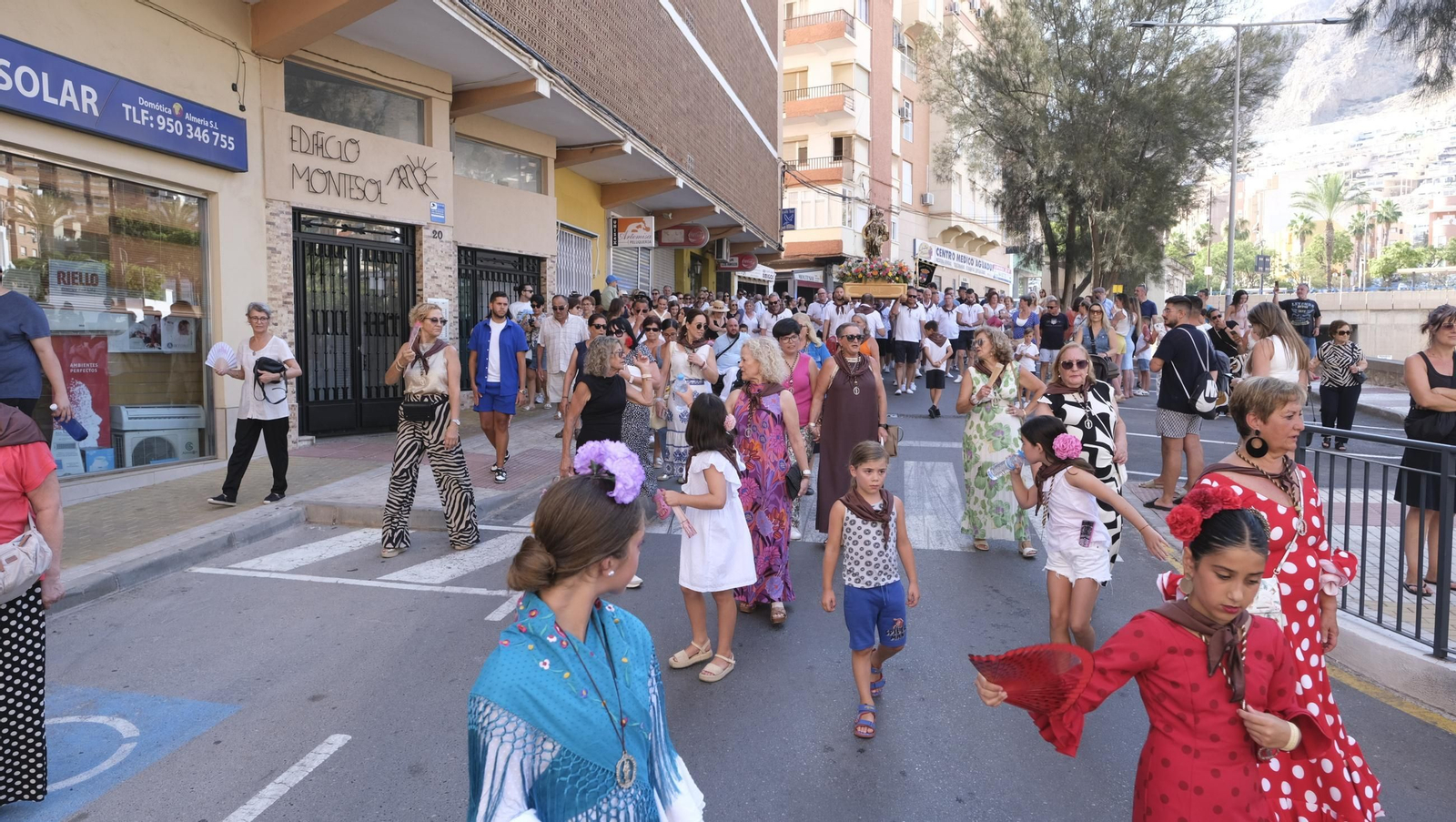 Procesión marítima de la Virgen del Carmen en Aguadulce (Roquetas de Mar), en imágenes