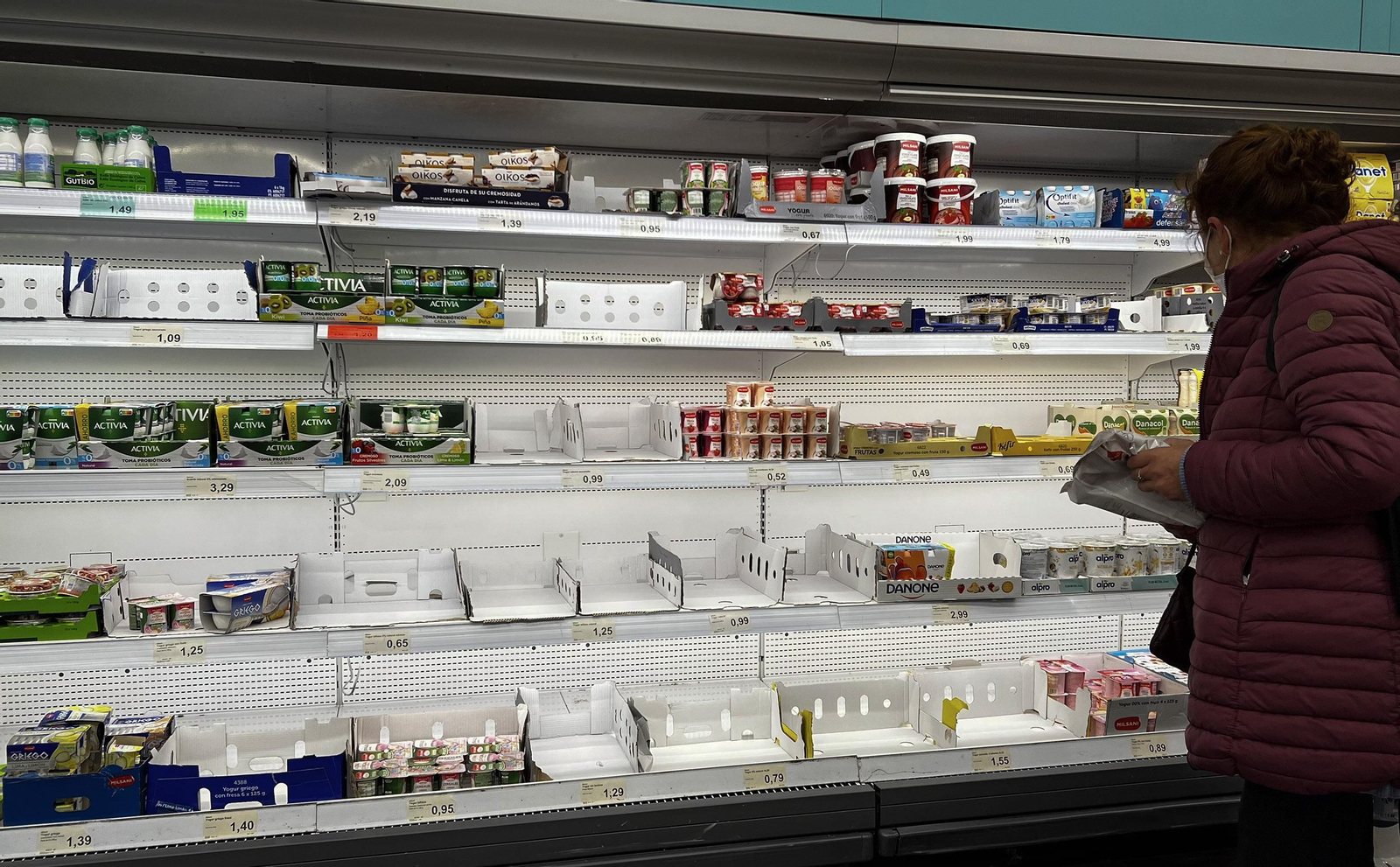 Desabastecimiento de alimentos en los supermercados de Sevilla