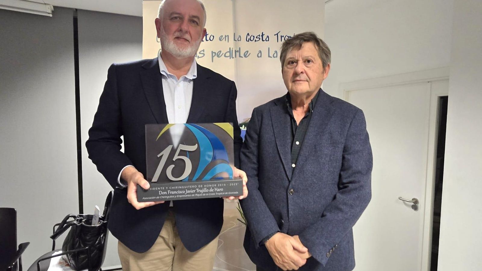 El presidente de la Empresarios de Playas, Francisco Trujillo, y el vicepresidente, Eduardo Cárdenas