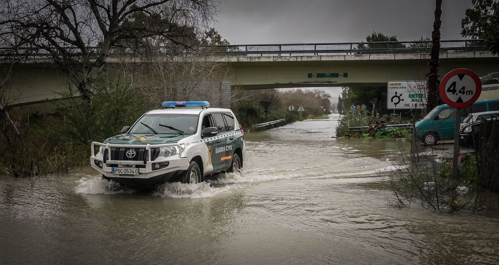 Imágenes de las graves consecuencias de la crecida del rio Guadalete en la zona rural de Jerez